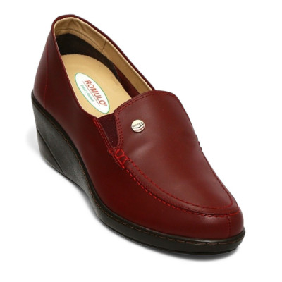 Romulo Casual Cuero Rojo Escarlata mujer Talla 37 Ref 2246 